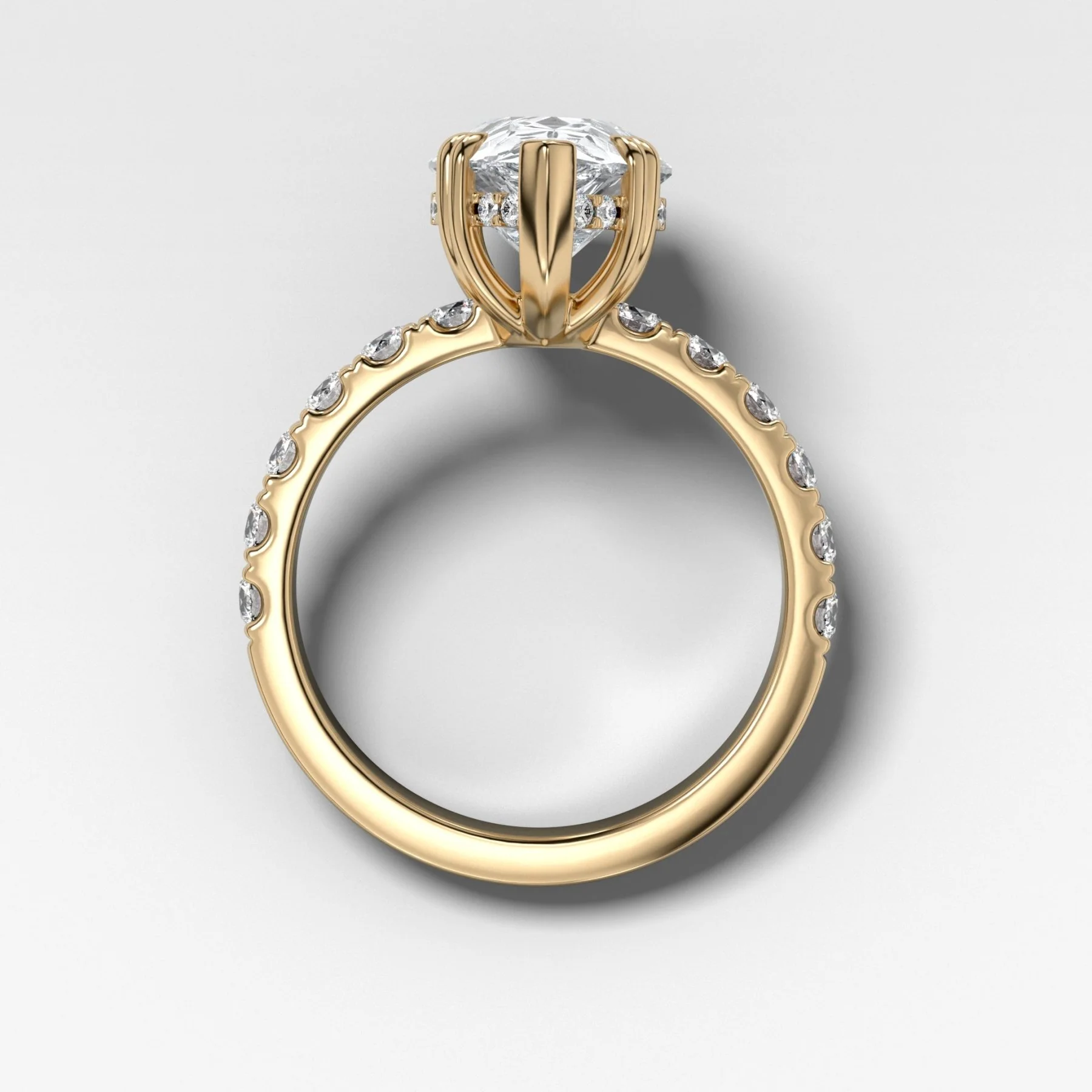 Zenith Engagement Ring With Pear Cut Diamond - Image 2