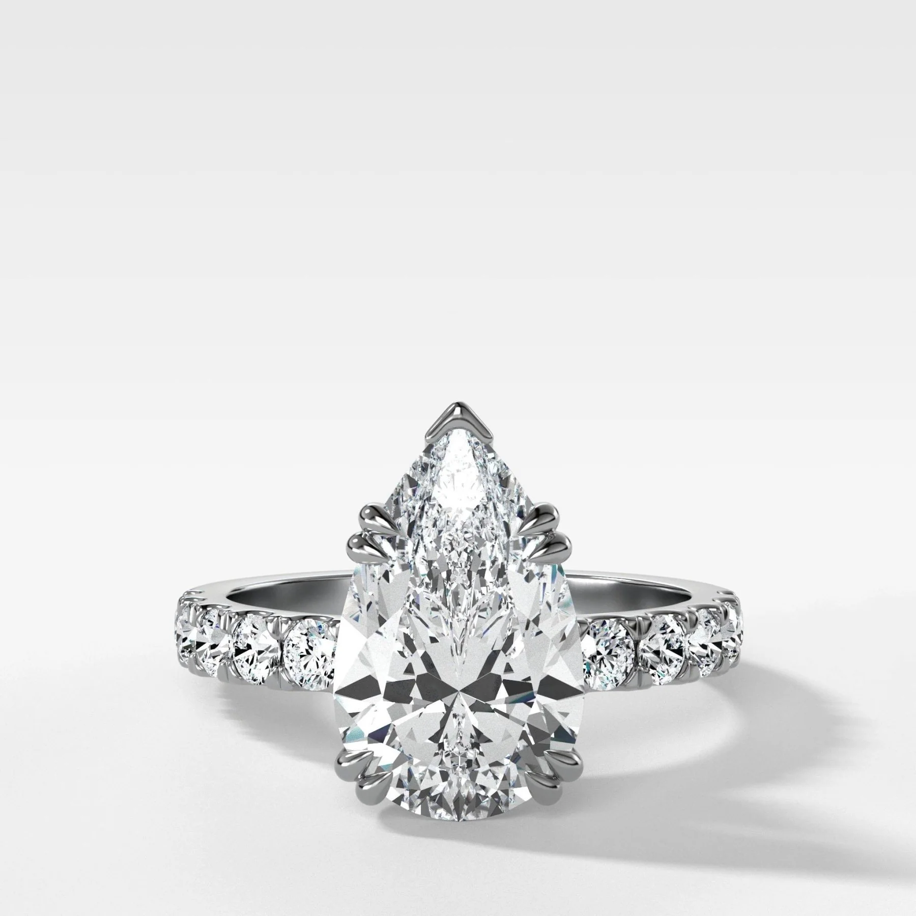Zenith Engagement Ring With Pear Cut Diamond - Image 3