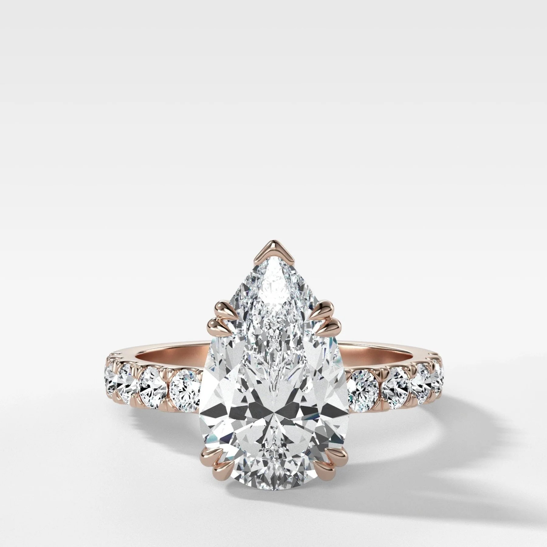 Zenith Engagement Ring With Pear Cut Diamond - Image 4